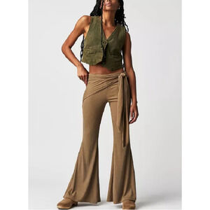 Free People Hot Nights Wrap Flare Pants Size S